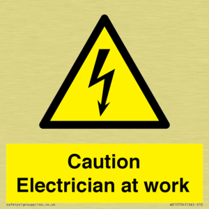Caution Electrician at work